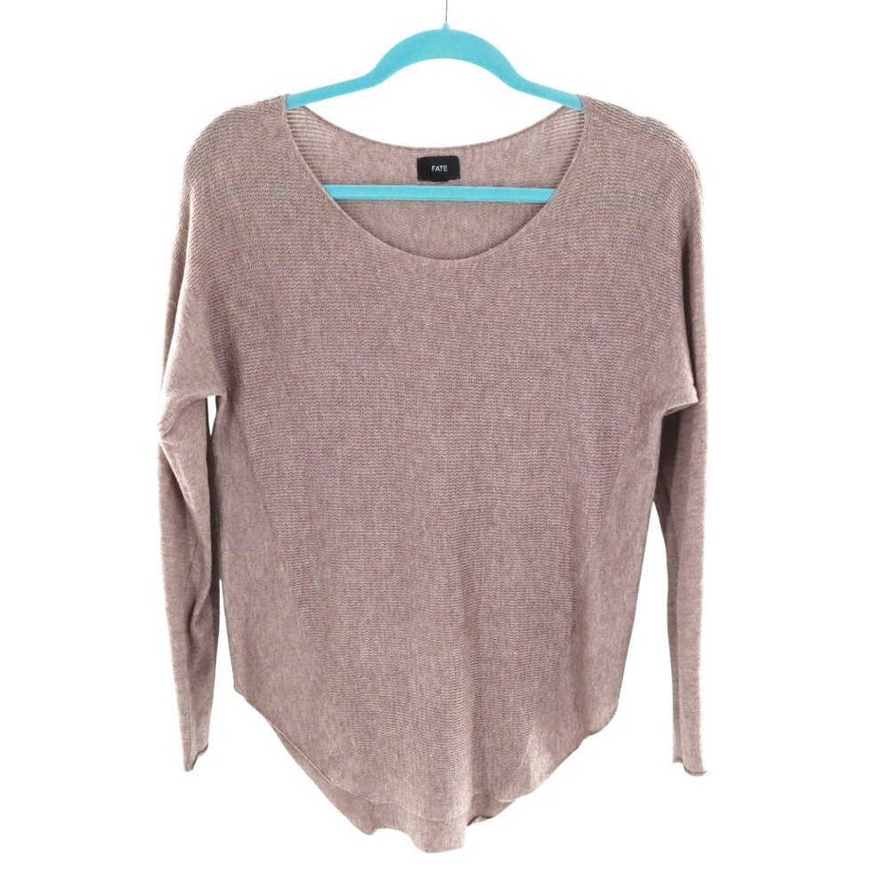 Fate Wool Sweater Womens S Beige Slouchy Lagenlook Neutral Lagom Layering Loose‎